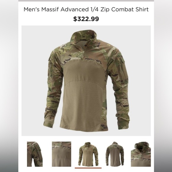 Massif Advanced Army 1/4 Zip Combat Shirt - Picture 3 of 3